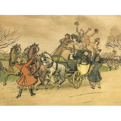 325 - Albert Ludovici (1820-1894) A watercolour drawing. Early 19th Century Hunting Scence. 58.5x38cm. 71.... 