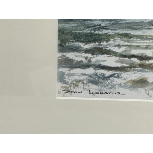 357 - Jason Liosatos. A watercolour drawing. High Tides. 37x25.5cm.