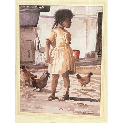 720 - Lucy M. Wiles (1918-2008) a signed print. African Girl. 49x60cm