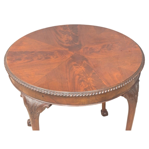 1052 - An Early 20th Century Chippendale Revival mahogany window table / centre table on Ball & Claw feet. ... 