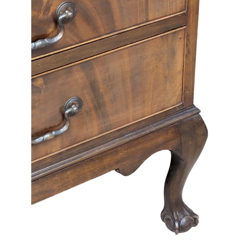 1012 - A large Early 20th Century Georgian style mahogany writing bureau on Ball & Claw feet. 110x54x103.5c... 