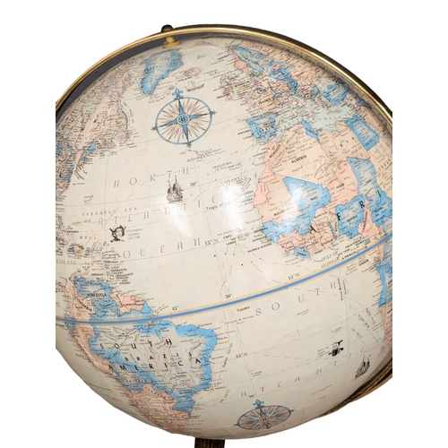 1039 - A globe on stand. 90cm (2)