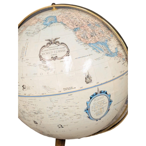 1039 - A globe on stand. 90cm (2)