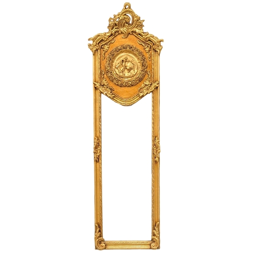 817 - An 18th Century style long gilt framed bevelled mirror
52x170cm