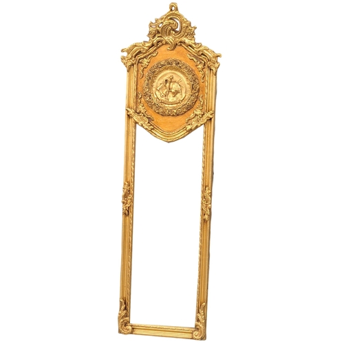 817 - An 18th Century style long gilt framed bevelled mirror
52x170cm