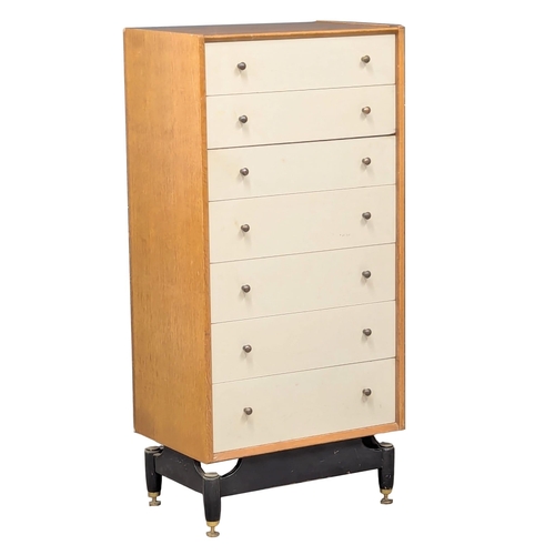 838 - A G-Plan 'Librenza' Mid Century teak tallboy chest of drawers. 61x41x128cm(1)