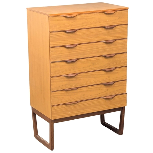 842 - A tall Mid Century chest of drawers by Europa. 75x45x118.5cm (5)