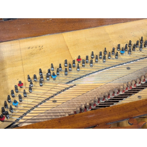 857 - An Early Victorian mahogany John Broadwood & Sons square piano. With paperwork. 182x82x90cm (2)