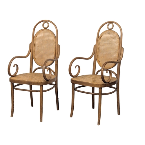 871 - A set of 5 vintage Bentwood chairs with Berger seats(1)