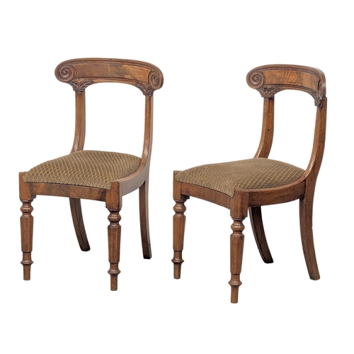 875 - A set of 6 William IV mahogany dining chairs. Circa 1830s. (2)