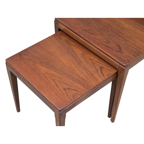 881 - A Mid Century teak nest of tables designed by Richard Hornby for Fyne Ladye. (2)