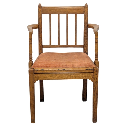 944 - A Late 19th Century oak elbow chair (2)