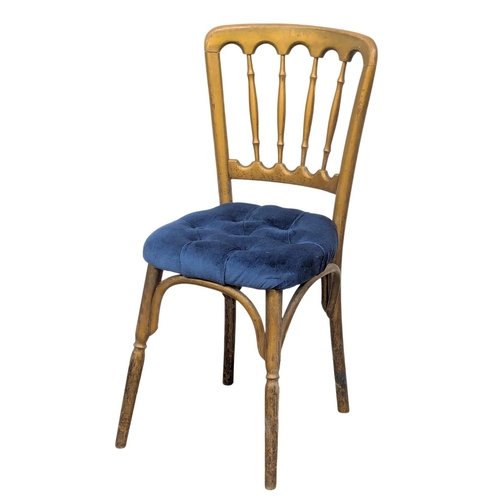 945 - A set of 8 Early 20th Century gilded Bentwood chairs. (4)