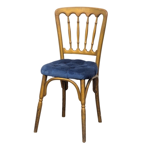 945A - A set of 6 Early 20th Century gilded Bentwood chairs (5)