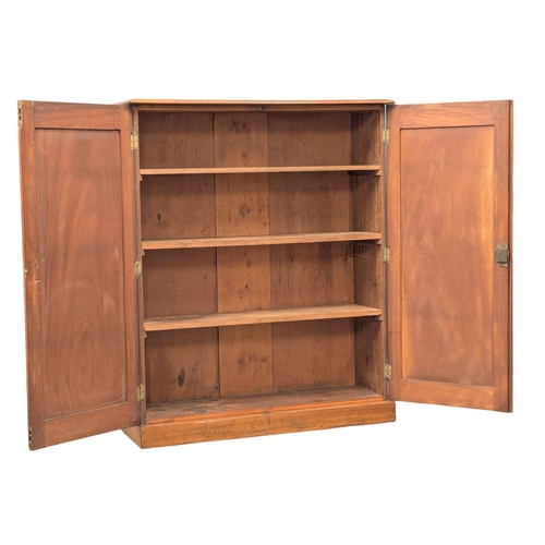 946 - A Victorian mahogany side cabinet with 3 interior shelves. 95.5x32.5x116.5cm(3)