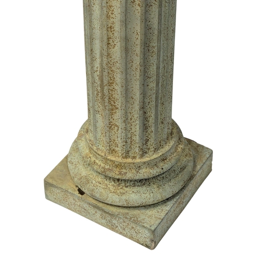 964 - A tall Doric style resin column pedestal. 120cm (9)