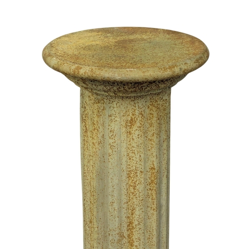 964 - A tall Doric style resin column pedestal. 120cm (9)