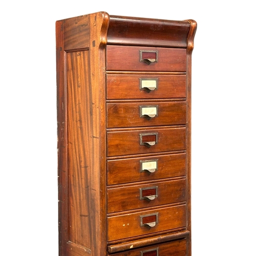 802 - A tall Early 20th Century Globe Wernicke multi-drawer mahogany filing cabinet/multi-drawer chest. Ci... 