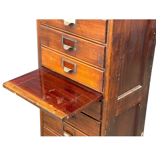 802 - A tall Early 20th Century Globe Wernicke multi-drawer mahogany filing cabinet/multi-drawer chest. Ci... 