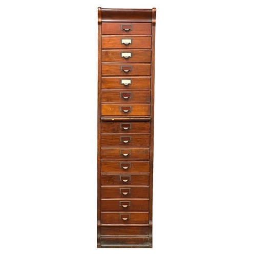 802 - A tall Early 20th Century Globe Wernicke multi-drawer mahogany filing cabinet/multi-drawer chest. Ci... 