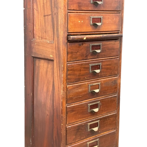 802 - A tall Early 20th Century Globe Wernicke multi-drawer mahogany filing cabinet/multi-drawer chest. Ci... 