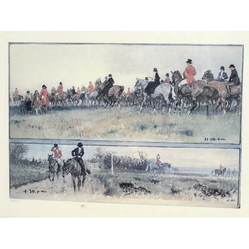 734 - A large Limited Edition hunting print. G.H. 73.5x59cm