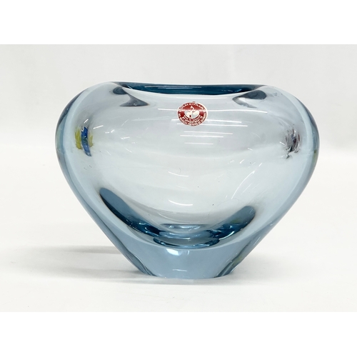 81 - Peter Lutken. A signed 1960’s Danish heart vase designed by Peter Lutken for Holmegaard. Denmark, 19... 