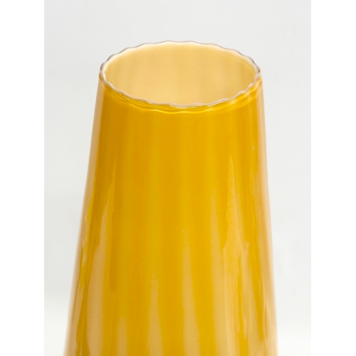 509 - Empoli Glass. A tall Italian Mid Century glass vase by Empoli, Italy. 1970’s. 43cm