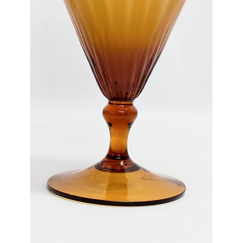 509 - Empoli Glass. A tall Italian Mid Century glass vase by Empoli, Italy. 1970’s. 43cm