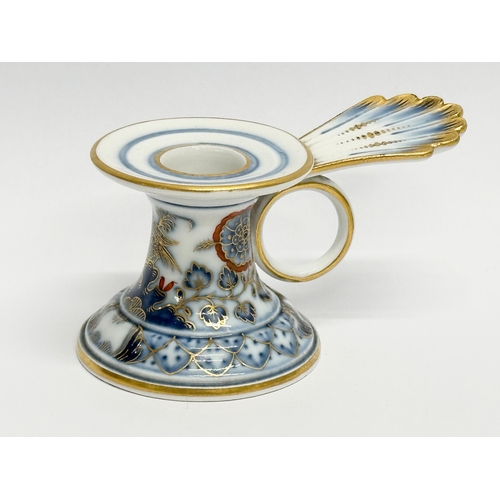 83 - A Late 19th Century Meissen candleholder. 10x6x5.5cm.