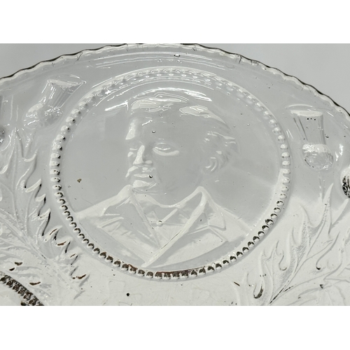 107 - Henry Greener & Co. A Late 19th Century pressed glass comport. commemorating the landing of Marquis ... 