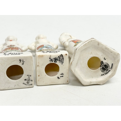 517 - A collection of 14 Early 20th Century WWI crested china nurses and figures. Soldiers Friend x7. Our ... 