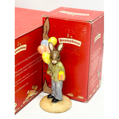 846 - Royal Doulton Bunnykins “The Occasions Collection” 9 figurines and base and papers. All with boxes. ... 