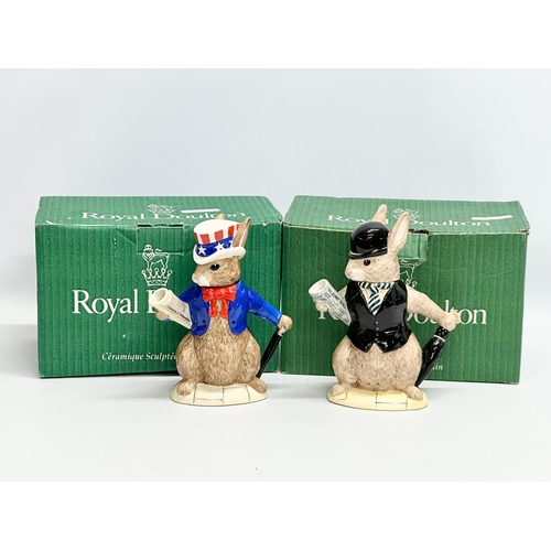 851 - Two Special Edition Royal Doulton Bunnykins teapots. A Royal Doulton Bunnykins “U.S.A. President” te... 