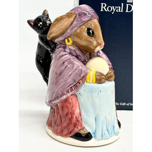 854 - A Limited Edition Royal Doulton “Fortune Teller Bunnykins” toby jug with box and certificate. 14cm