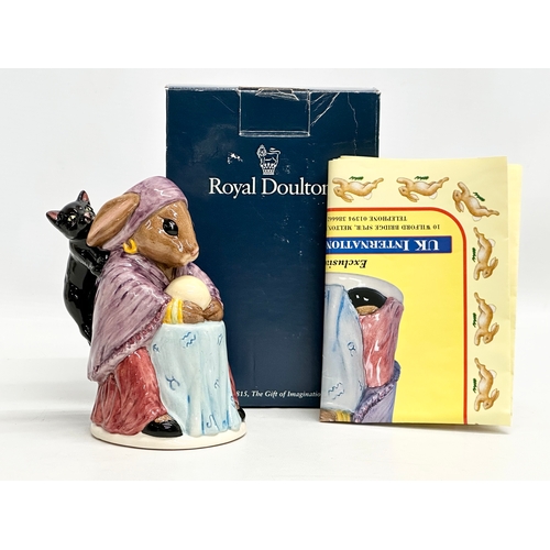 855 - A Limited Edition Royal Doulton “Fortune Teller Bunnykins” toby jug with box. 14cm