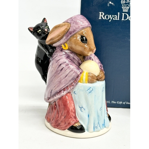 855 - A Limited Edition Royal Doulton “Fortune Teller Bunnykins” toby jug with box. 14cm