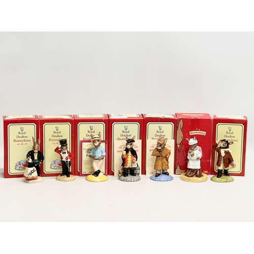 866 - 7 Limited and Special Edition Royal Doulton Bunnykins figurines with boxes. Special Edition Magician... 