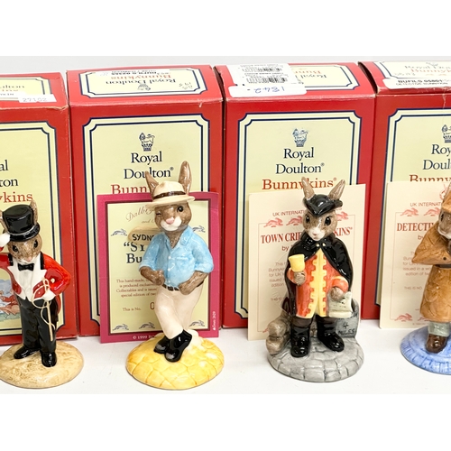 866 - 7 Limited and Special Edition Royal Doulton Bunnykins figurines with boxes. Special Edition Magician... 