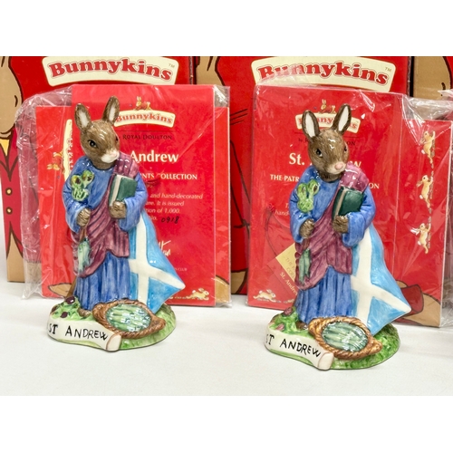 872 - Limited Edition Doulton Bunnykins Saints. A Royal Doulton Bunnykins “Saint Patrick” two Royal Doulto... 