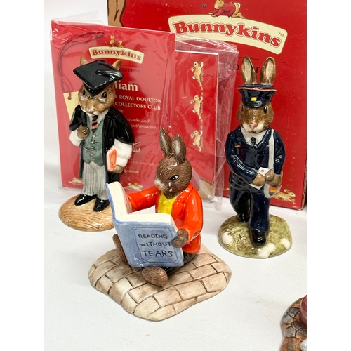 876 - 10 Royal Doulton Bunnykins. Professions Collection Postman, Professions Collection Fireman, Plumber,... 