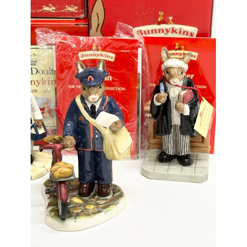 876 - 10 Royal Doulton Bunnykins. Professions Collection Postman, Professions Collection Fireman, Plumber,... 