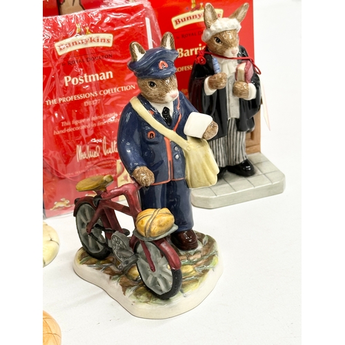 876 - 10 Royal Doulton Bunnykins. Professions Collection Postman, Professions Collection Fireman, Plumber,... 