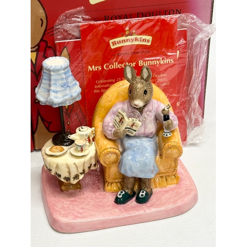 877 - 5 Royal Doulton Bunnykins. A Limited Edition Ned Kelly Bunnykins, a Limited Edition Mrs Collector Bu... 