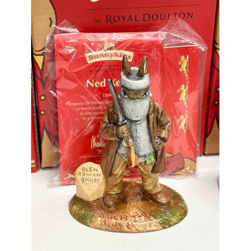 877 - 5 Royal Doulton Bunnykins. A Limited Edition Ned Kelly Bunnykins, a Limited Edition Mrs Collector Bu... 