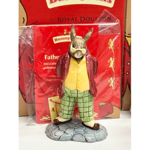 877 - 5 Royal Doulton Bunnykins. A Limited Edition Ned Kelly Bunnykins, a Limited Edition Mrs Collector Bu... 