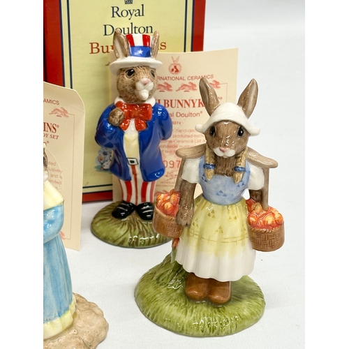 878 - 12 Royal Doulton Bunnykins. Limited Edition Dutch Bunnykins, Uncle Sam Bunnykins, Limited Edition Mr... 