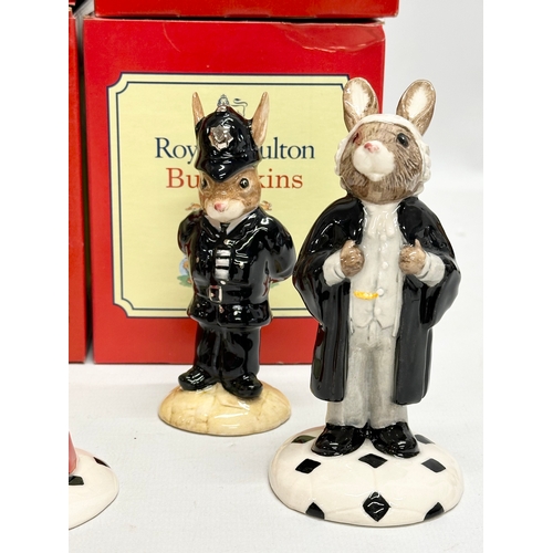 879 - 12 Royal Doulton Bunnykins. Lawyer Bunnykins, Judge Bunnykins, Policeman Bunnykins, Special Edition ... 