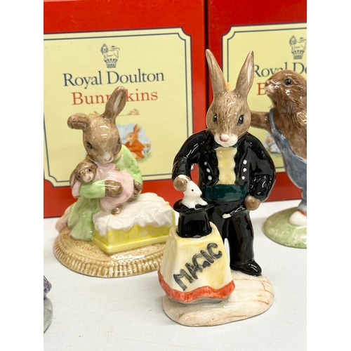 879 - 12 Royal Doulton Bunnykins. Lawyer Bunnykins, Judge Bunnykins, Policeman Bunnykins, Special Edition ... 