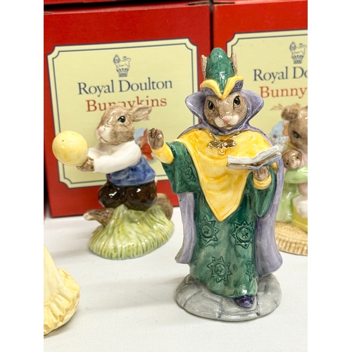 879 - 12 Royal Doulton Bunnykins. Lawyer Bunnykins, Judge Bunnykins, Policeman Bunnykins, Special Edition ... 